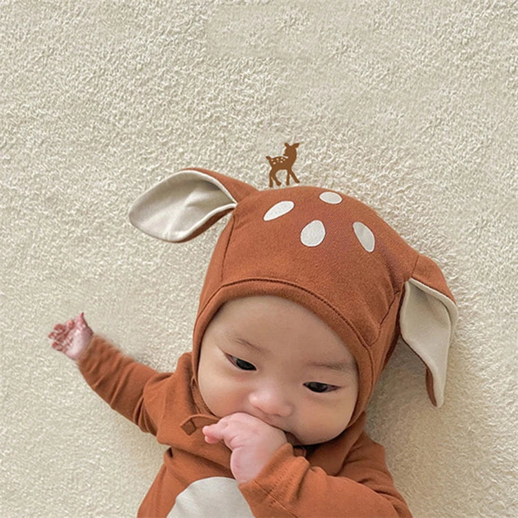 Adorable Infant Deer Costume Set - Romper + Matching Hat