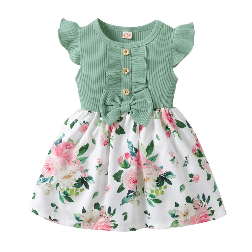 1-5 Years Little Girl Princess Dress Clothing Baby Girl Sleeveless Fashion Dress Children Daily Holiday Style Girl Clothes