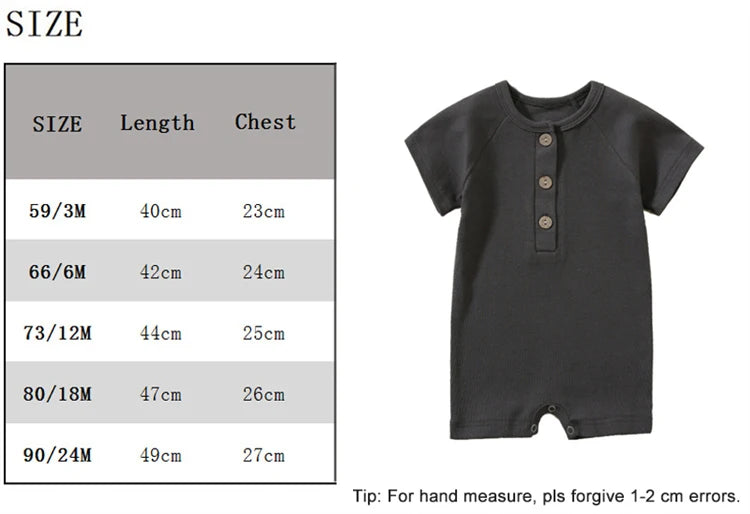 Breathable Baby Playsuit - Short Sleeve Romper