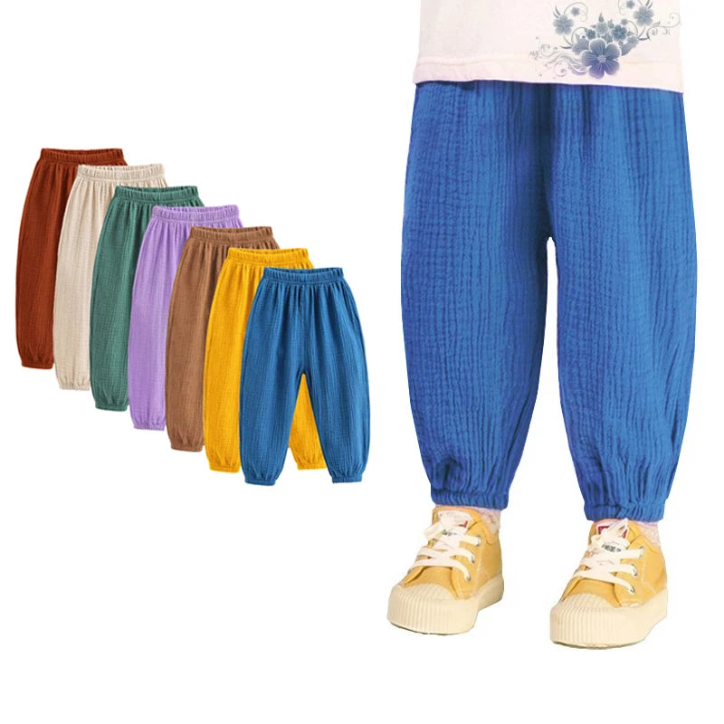 Children's Loose-Fit Pleated Pants