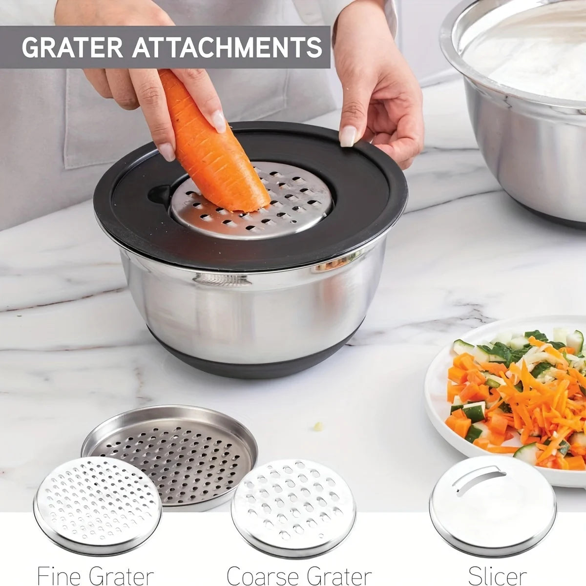 Stainless Steel Mixing Bowls with Lids