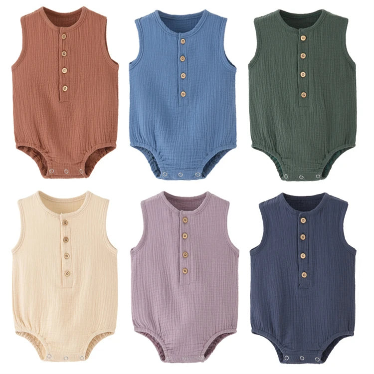 Baby Cotton Linen Romper