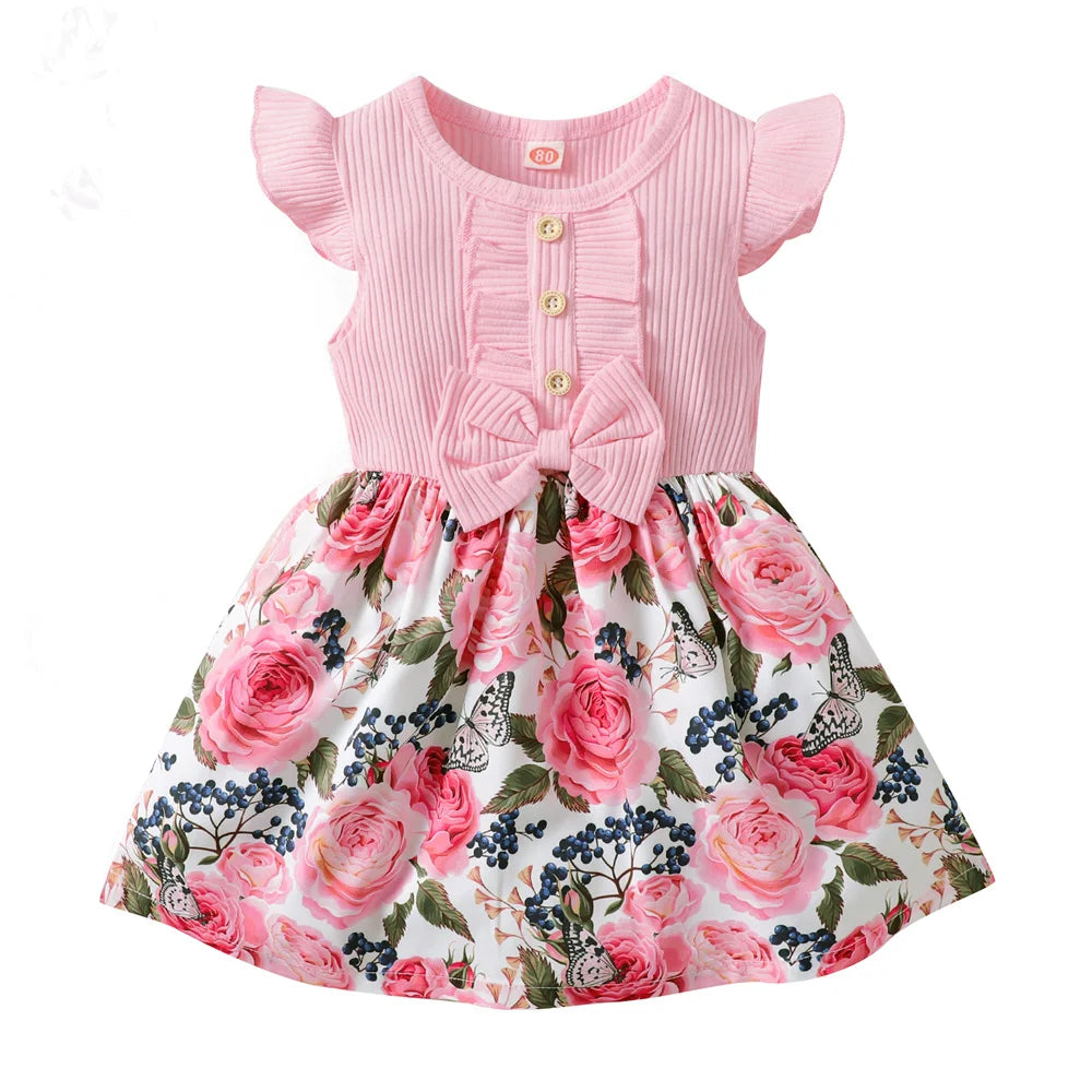 1-5 Years Little Girl Princess Dress Clothing Baby Girl Sleeveless Fashion Dress Children Daily Holiday Style Girl Clothes