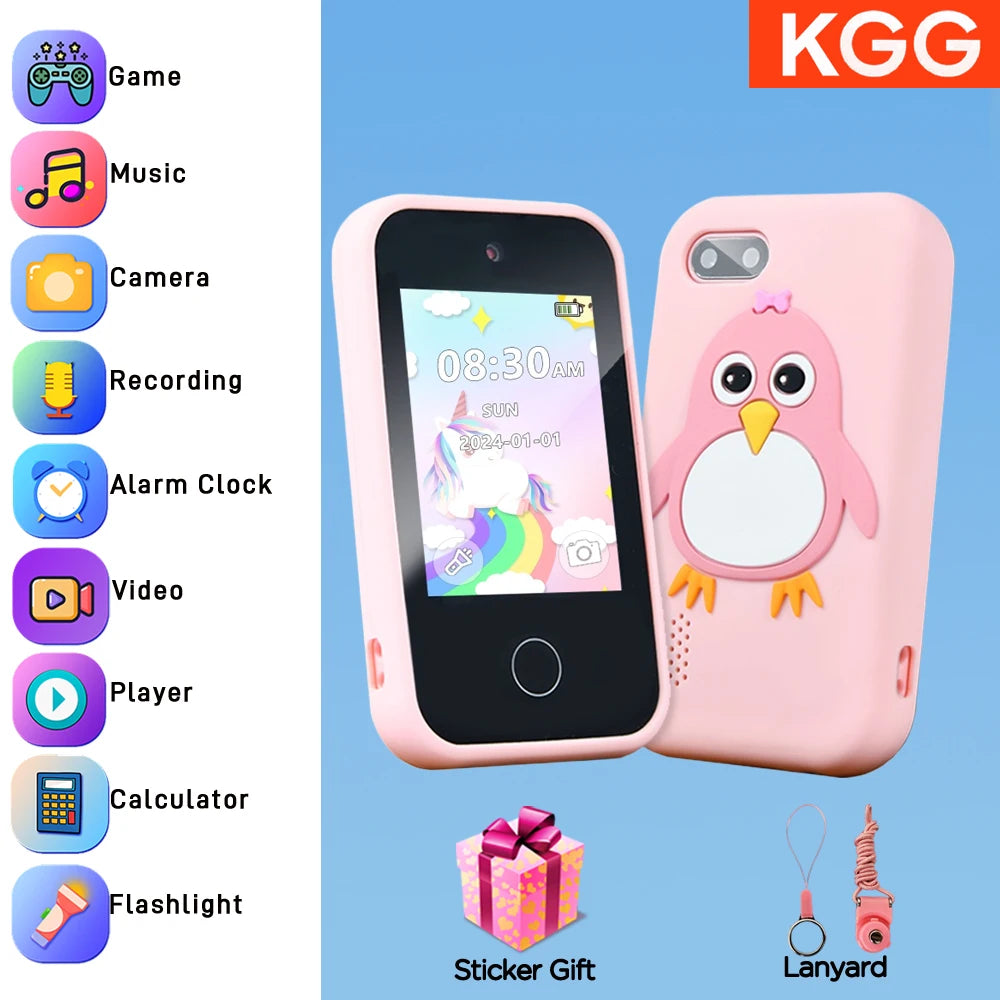 Kids Smart Phone IPS TouchScreen Unicorn Baby Mobile MP3 Music Player Digital Camera Educational Girls Boys Toys Birthday Gifts