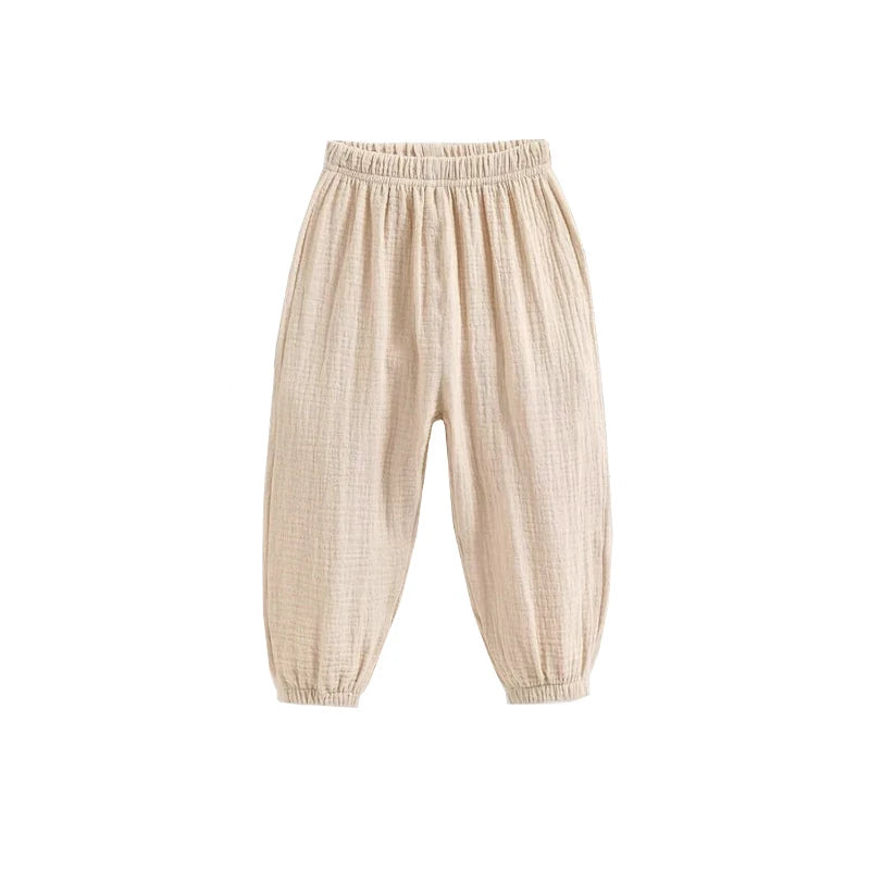 Children's Loose-Fit Pleated Pants