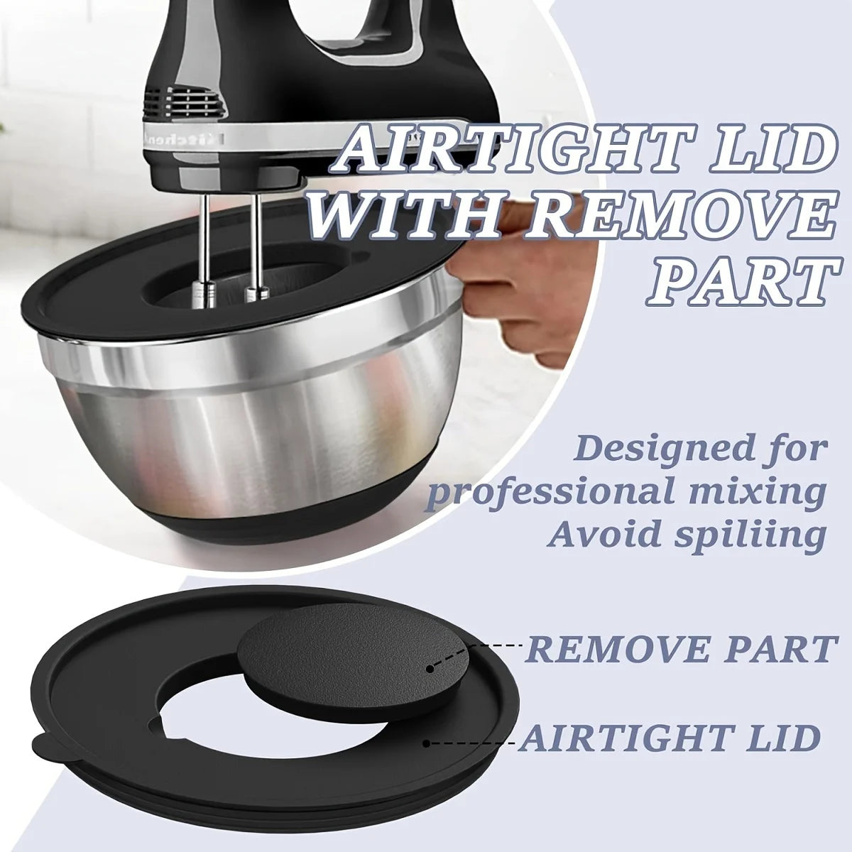 Stainless Steel Mixing Bowls with Lids