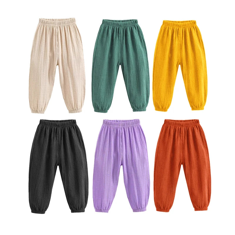 Children's Loose-Fit Pleated Pants