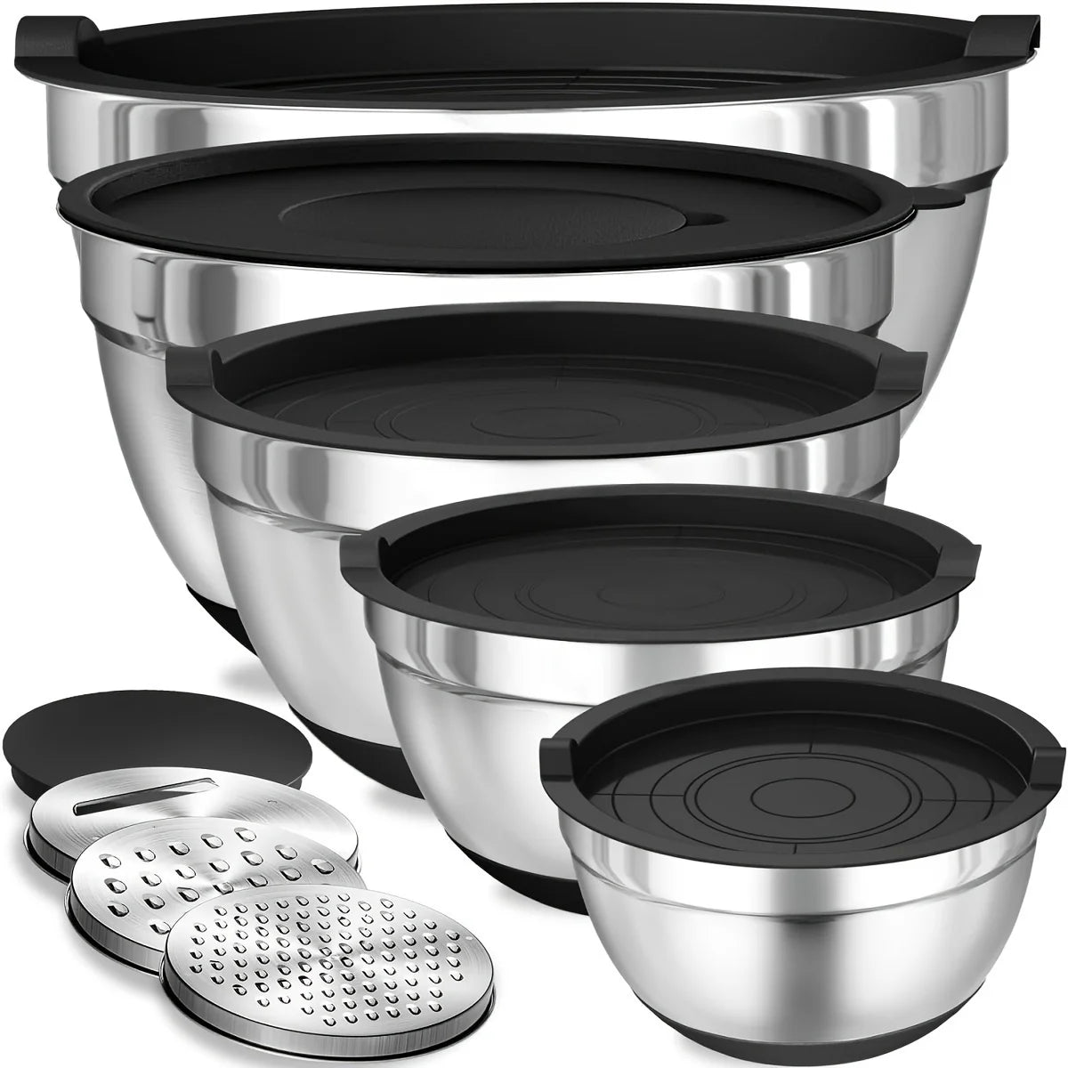 Stainless Steel Mixing Bowls with Lids
