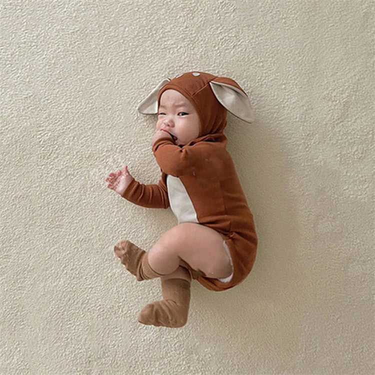 Adorable Infant Deer Costume Set - Romper + Matching Hat