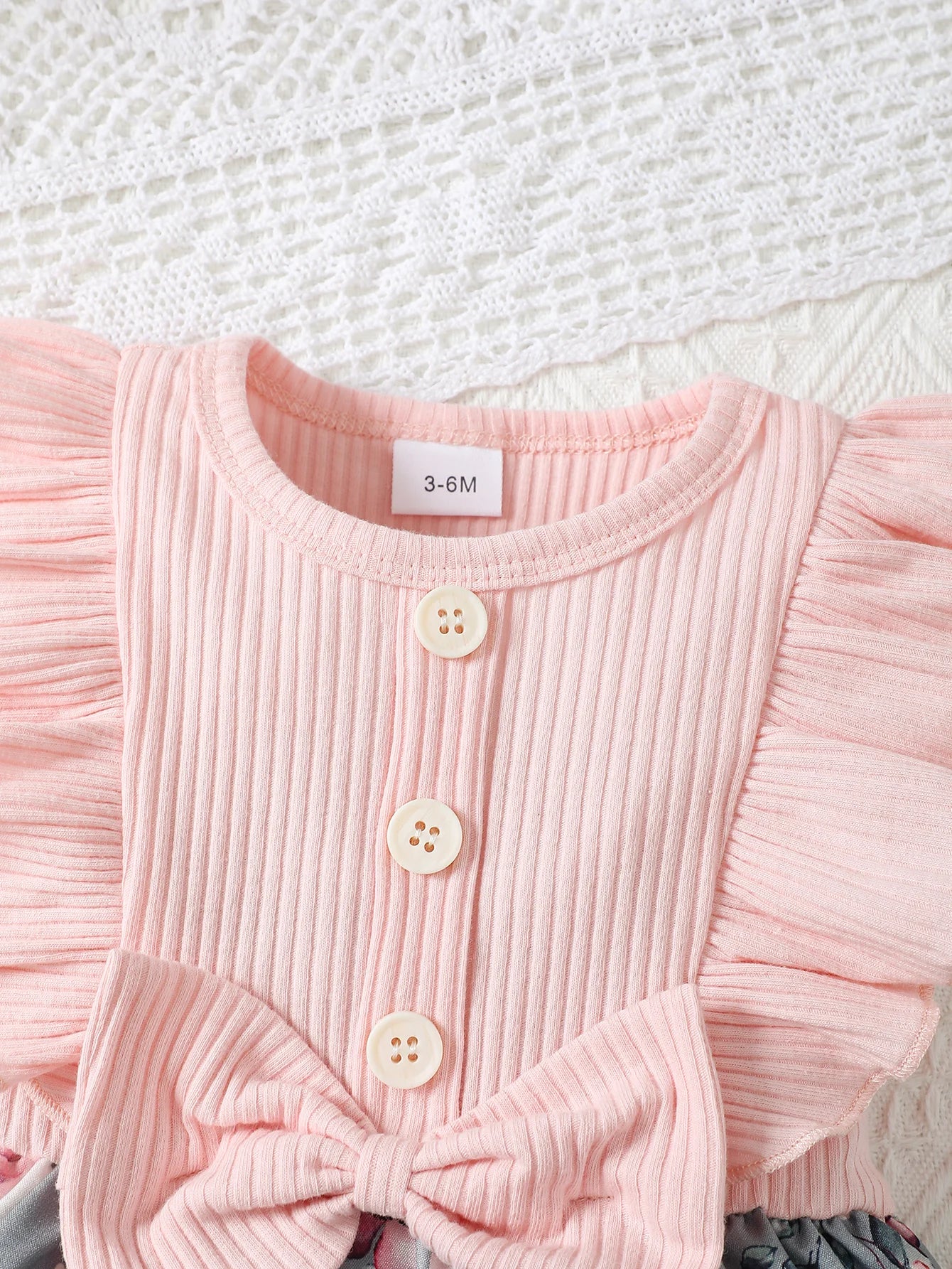 0-2 Year Old Short Sleeved Round Neck Cute Casual Summer Cotton Bow Headscarf Girl Daily Dress Baby Wear