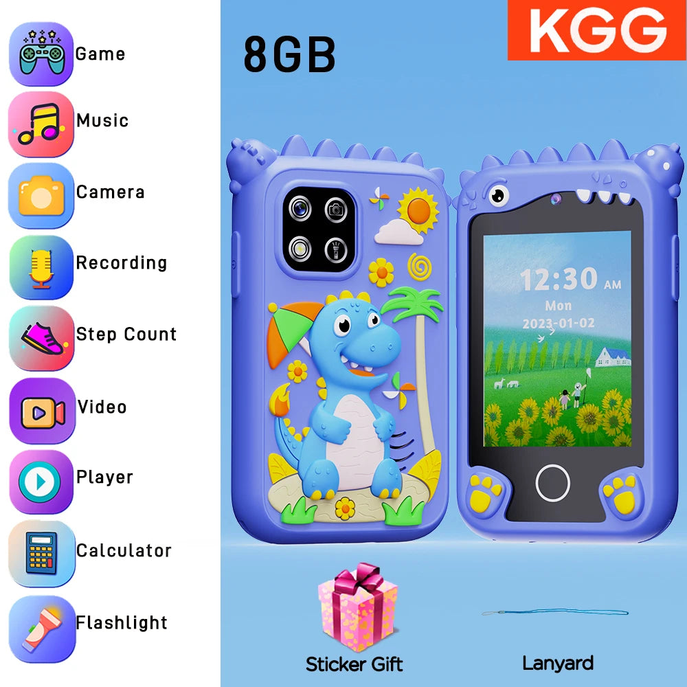 Kids Smart Phone IPS TouchScreen Unicorn Baby Mobile MP3 Music Player Digital Camera Educational Girls Boys Toys Birthday Gifts