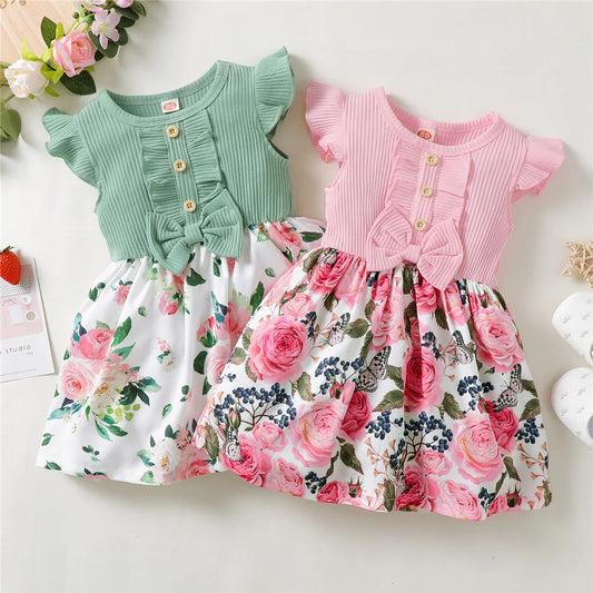 1-5 Years Little Girl Princess Dress Clothing Baby Girl Sleeveless Fashion Dress Children Daily Holiday Style Girl Clothes