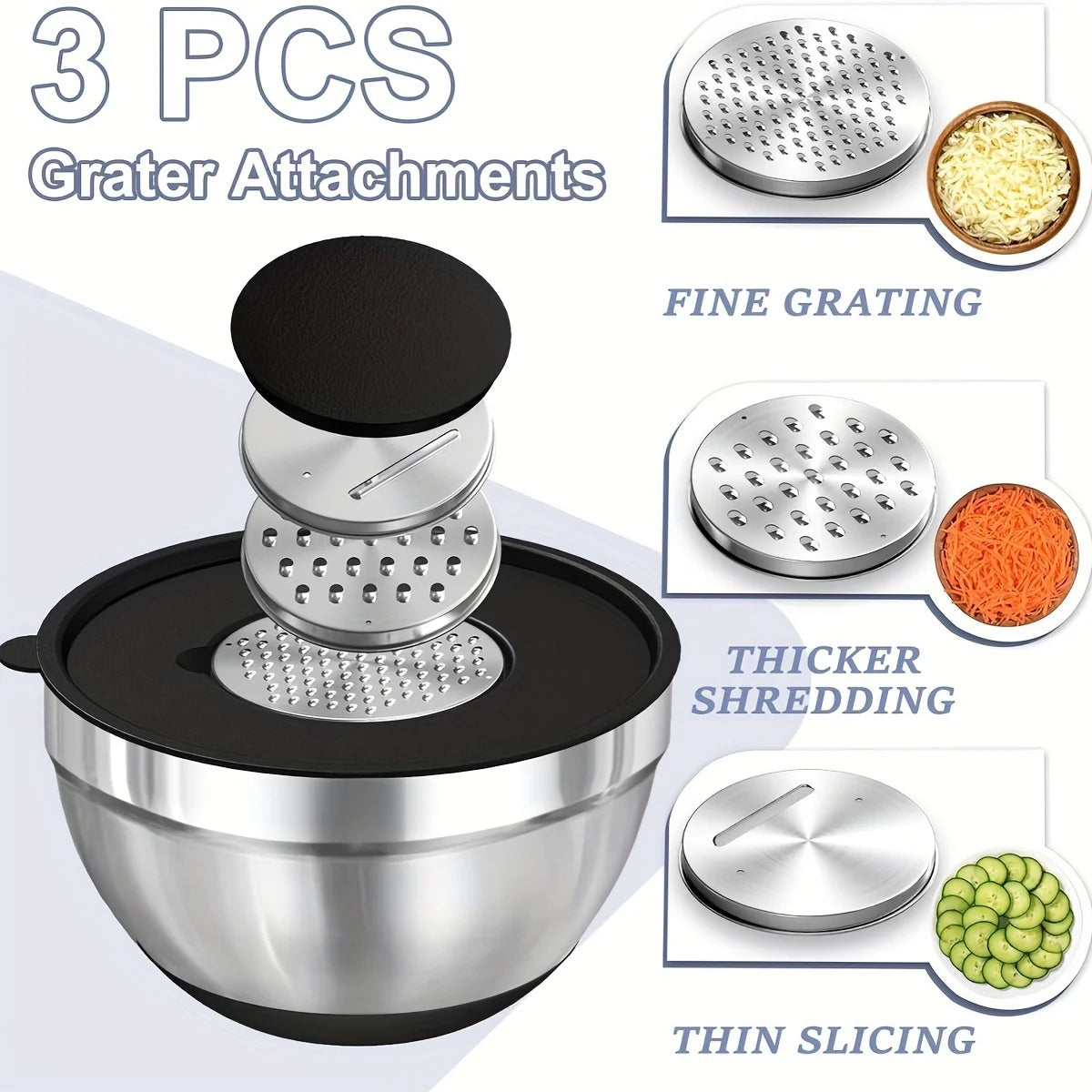Stainless Steel Mixing Bowls with Lids