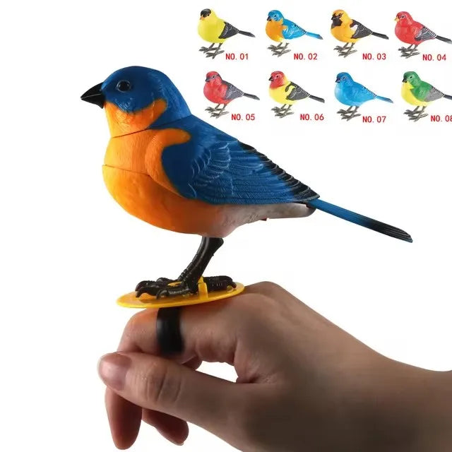 Kids Electric Singing Bird Toy Cute Interactive Bird Toy Simulation Pet bird calls Motion & Sound Control Model Puzzle Toy