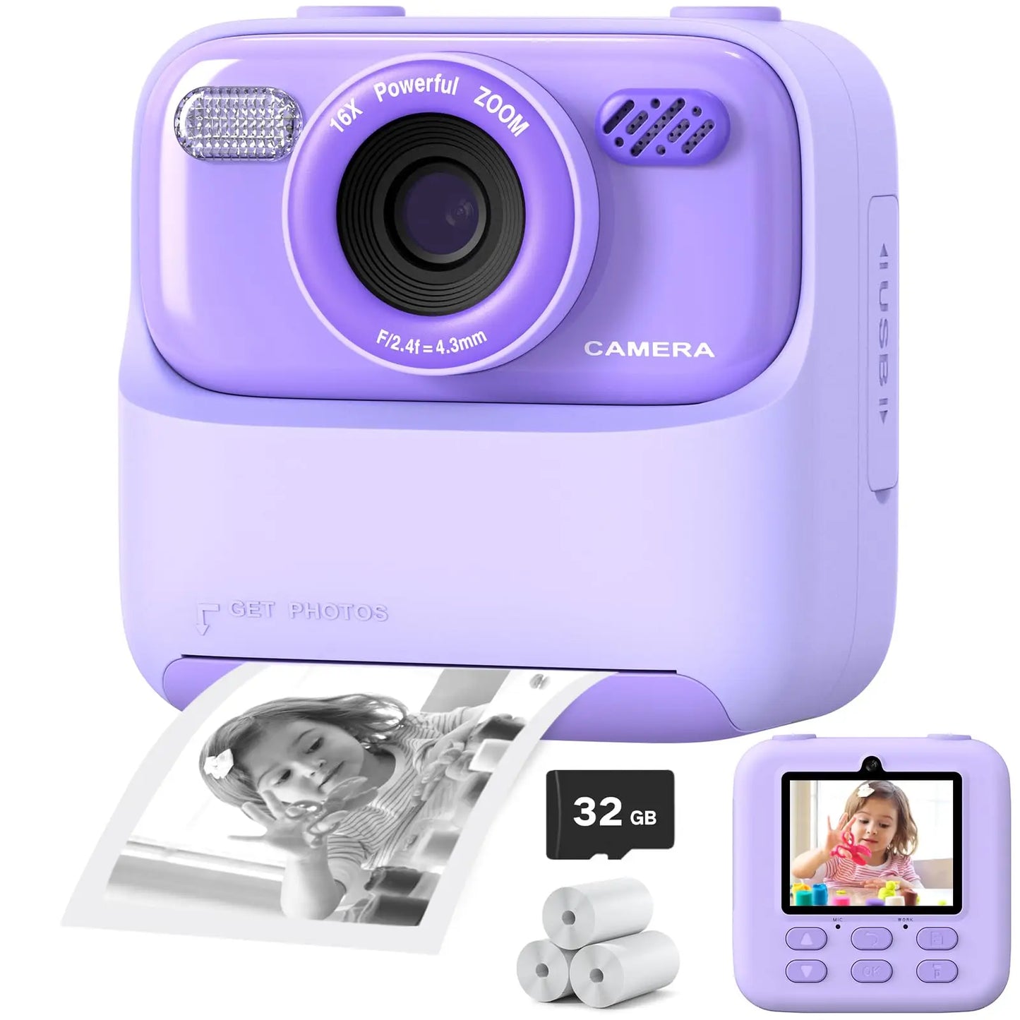 Upgrade Kids Camera - Instant 1080P HD Dual