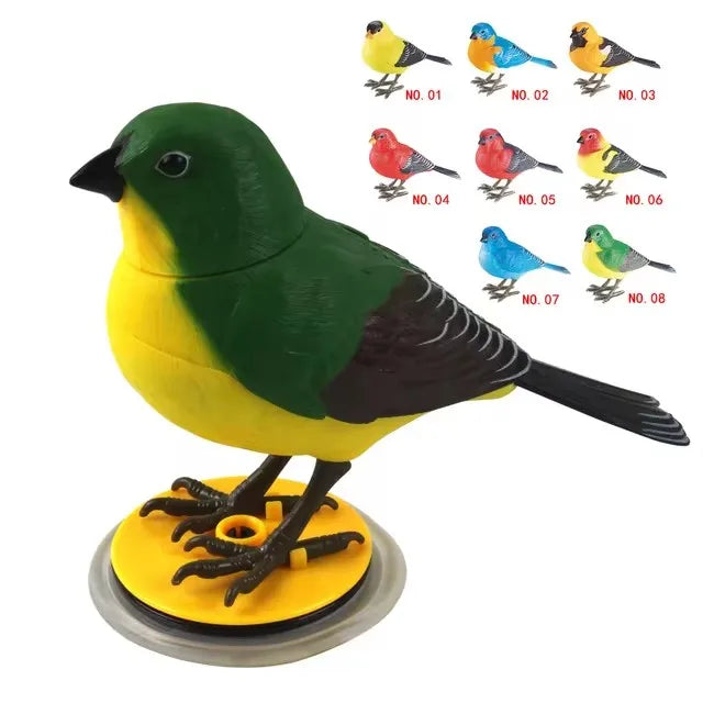 Kids Electric Singing Bird Toy Cute Interactive Bird Toy Simulation Pet bird calls Motion & Sound Control Model Puzzle Toy