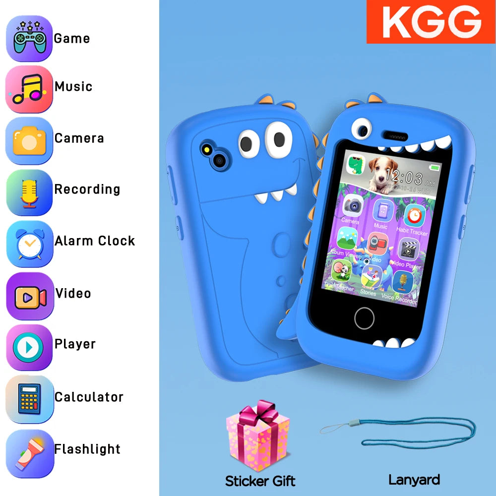Kids Smart Phone IPS TouchScreen Unicorn Baby Mobile MP3 Music Player Digital Camera Educational Girls Boys Toys Birthday Gifts