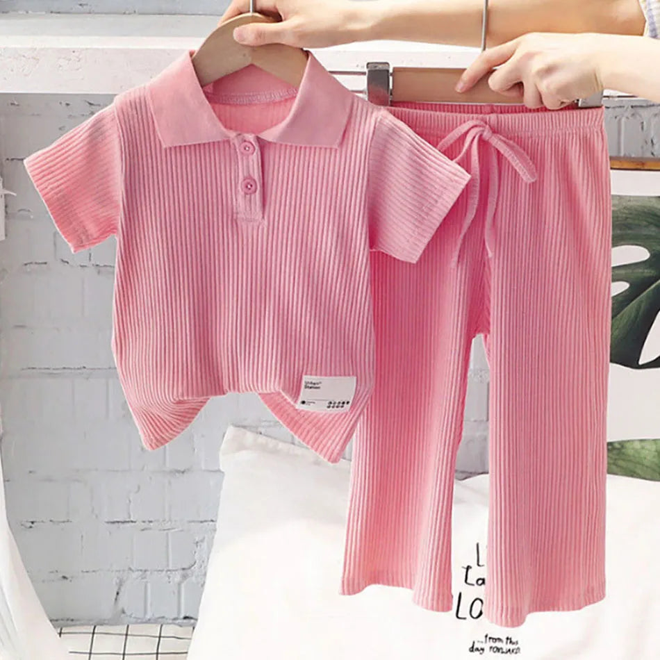 Sporty Striped Outfit Set