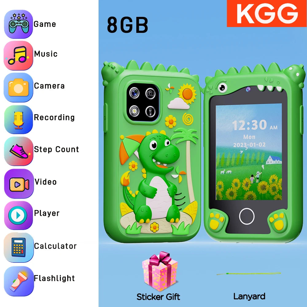 Kids Smart Phone IPS TouchScreen Unicorn Baby Mobile MP3 Music Player Digital Camera Educational Girls Boys Toys Birthday Gifts