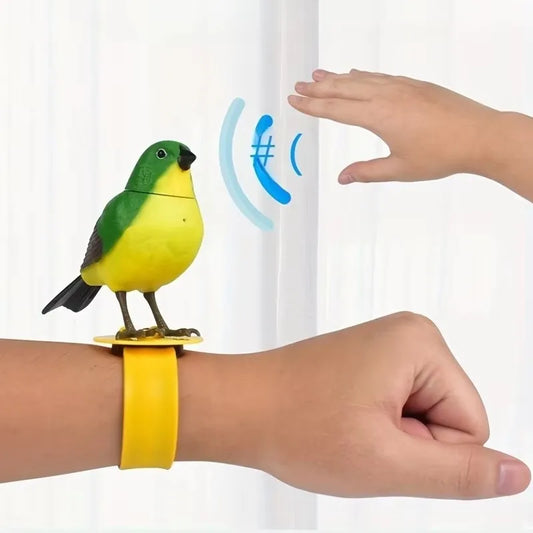 Kids Electric Singing Bird Toy Cute Interactive Bird Toy Simulation Pet bird calls Motion & Sound Control Model Puzzle Toy