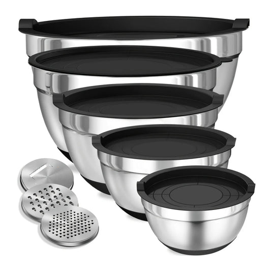 Stainless Steel Mixing Bowls with Lids