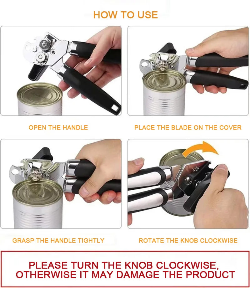 Multifunctional  Stainless Steel Can Opener