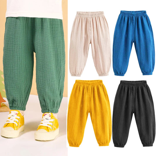 Children's Loose-Fit Pleated Pants