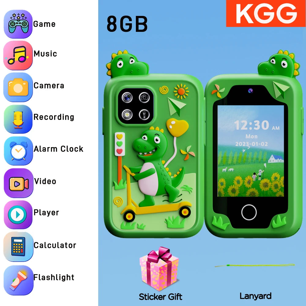 Kids Smart Phone IPS TouchScreen Unicorn Baby Mobile MP3 Music Player Digital Camera Educational Girls Boys Toys Birthday Gifts
