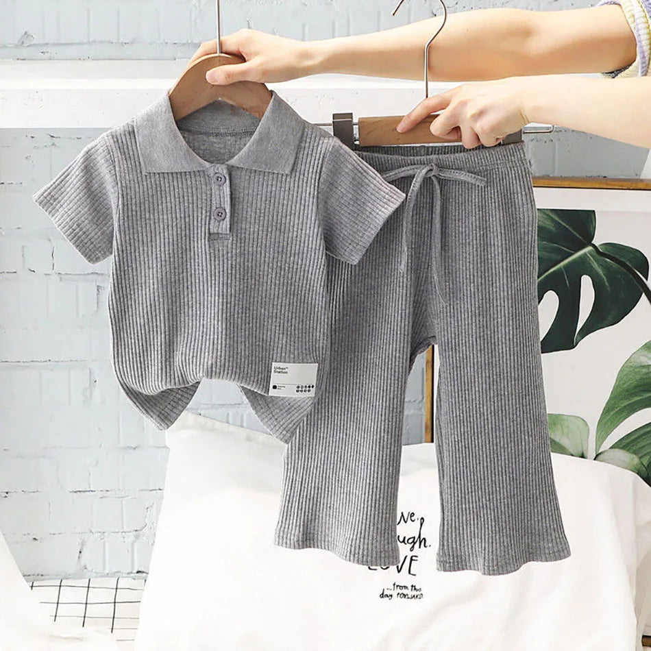 Sporty Striped Outfit Set