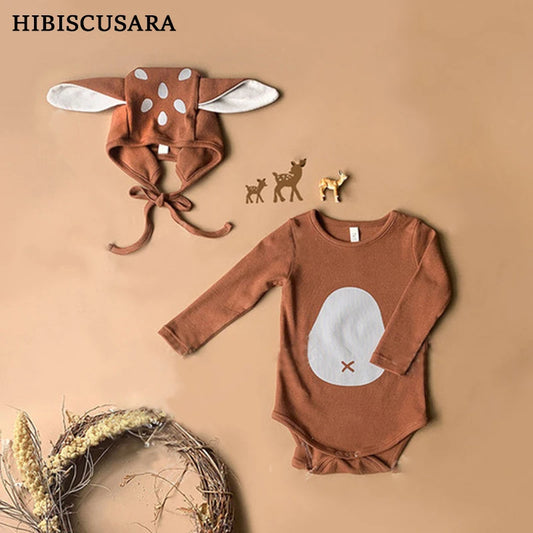 Adorable Infant Deer Costume Set - Romper + Matching Hat