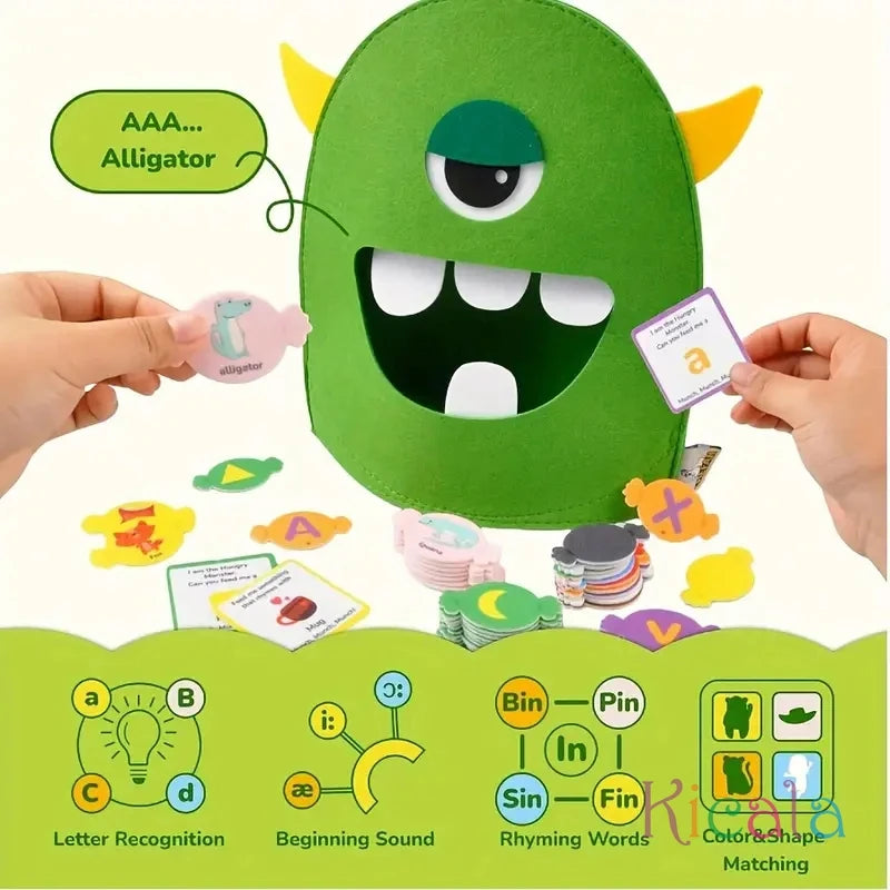 Alphabet Monster Matching Game Fun Letter Recognition Toy for Youngsters 3+ Perfect for Classroom Home Learning Christmas Gift
