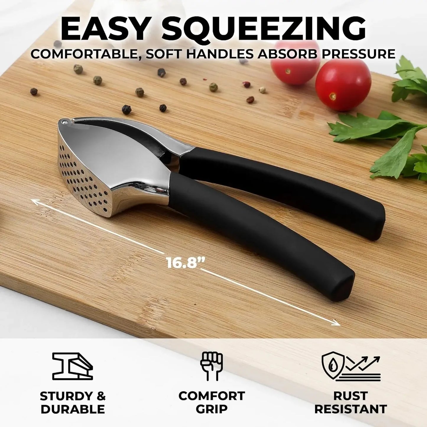 Garlic Press & Peeler Set