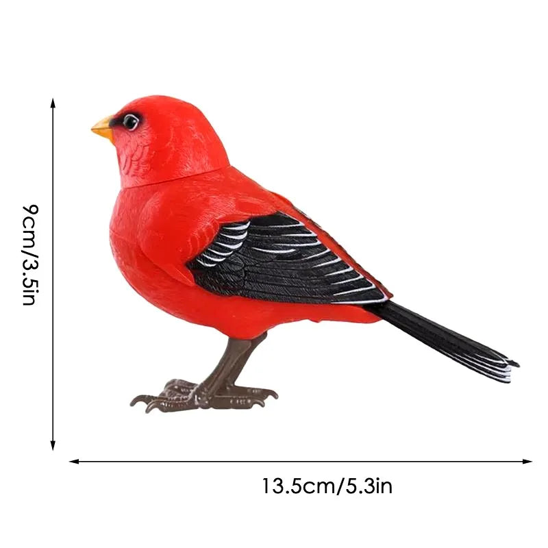 Kids Electric Singing Bird Toy Cute Interactive Bird Toy Simulation Pet bird calls Motion & Sound Control Model Puzzle Toy