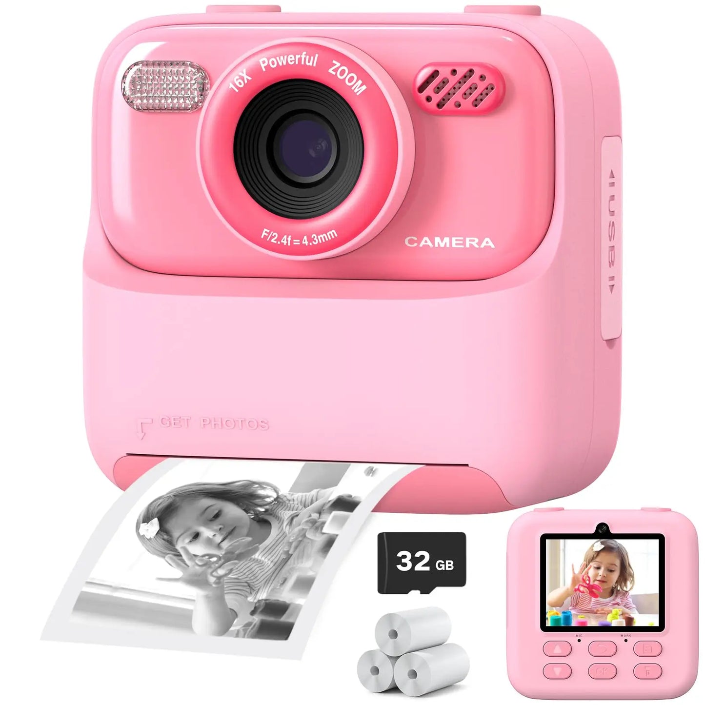 Upgrade Kids Camera - Instant 1080P HD Dual